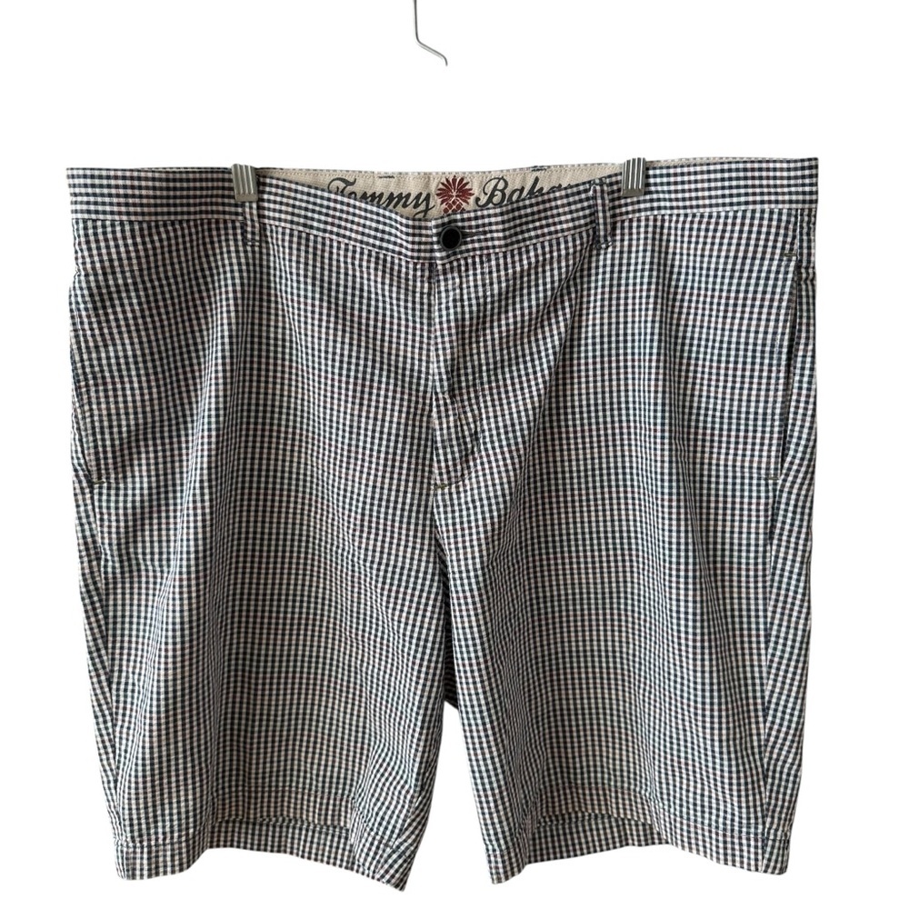 Tommy Bahama Blue and White Gingham Flat Front Men’s Shorts